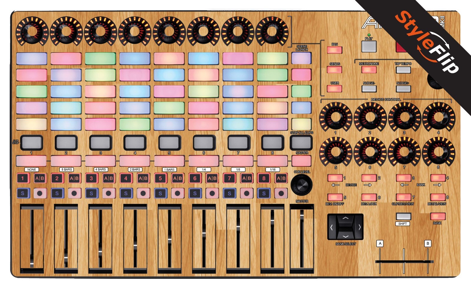 Akai APC 40 MK2 | Wood 5 | Protective Decal | StyleFlip Skins