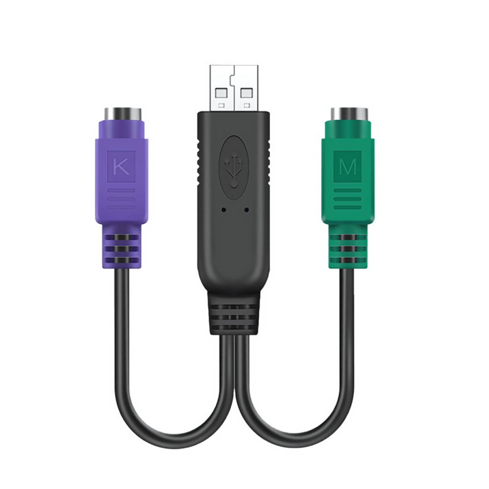 20cm USB Male to PS2 Female Active Converter Cable Adapter For Mouse Keyboard