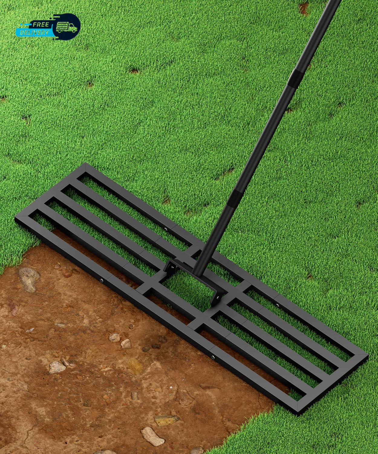 36X10 Inch Lawn Leveling Rake Upgraded Lawn Leveler Tool Heavy Duty Reinforced