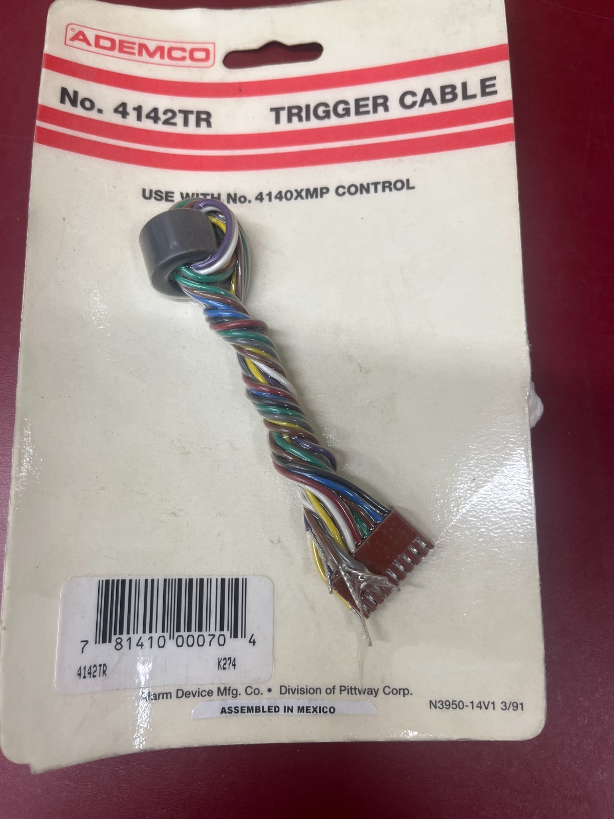New Ademco Trigger Cable No. 4142TR for Use With No. 4140XMP Control