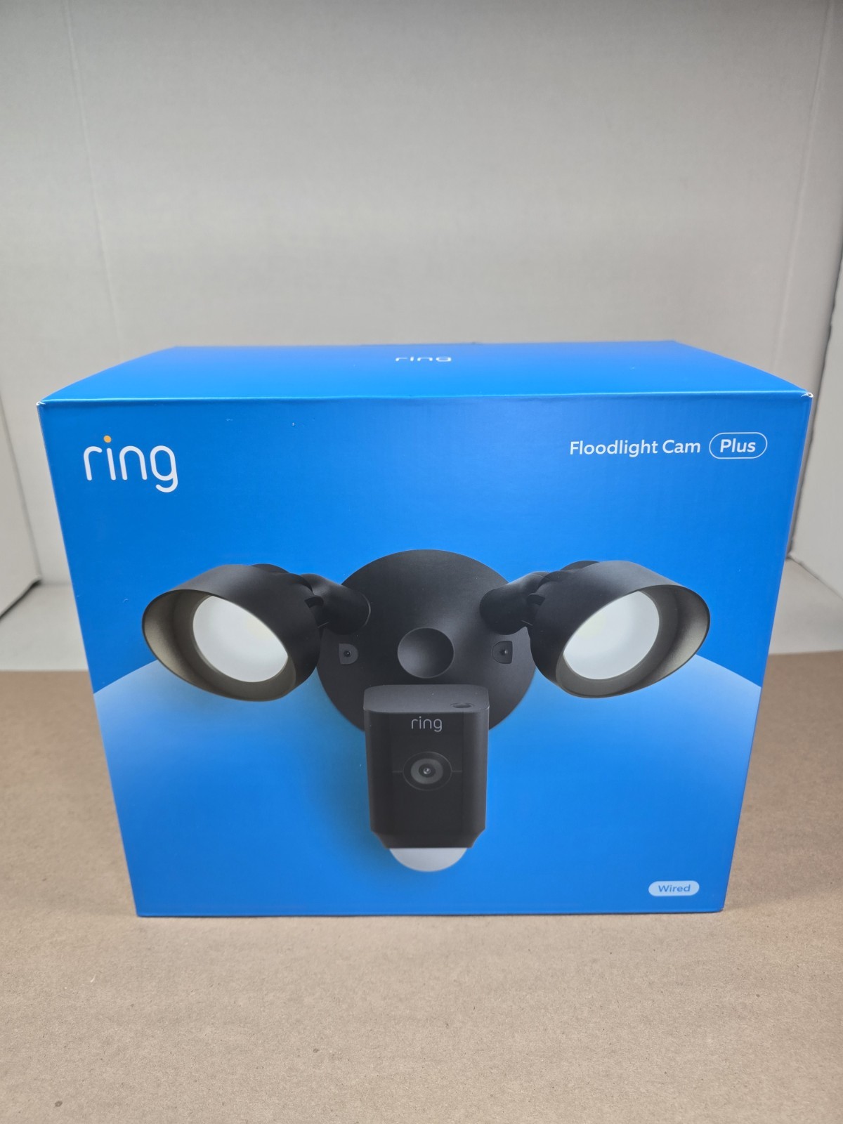 Ring Floodlight Cam Wired Plus  Outdoor Camera 1080p Color Black New Sealed