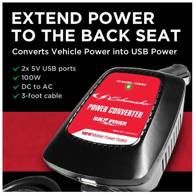 100W AC/DC  MOBILE PORTABLE POWER CONVERTER - CARS, TRUCKS, CAMPERS, ETC.