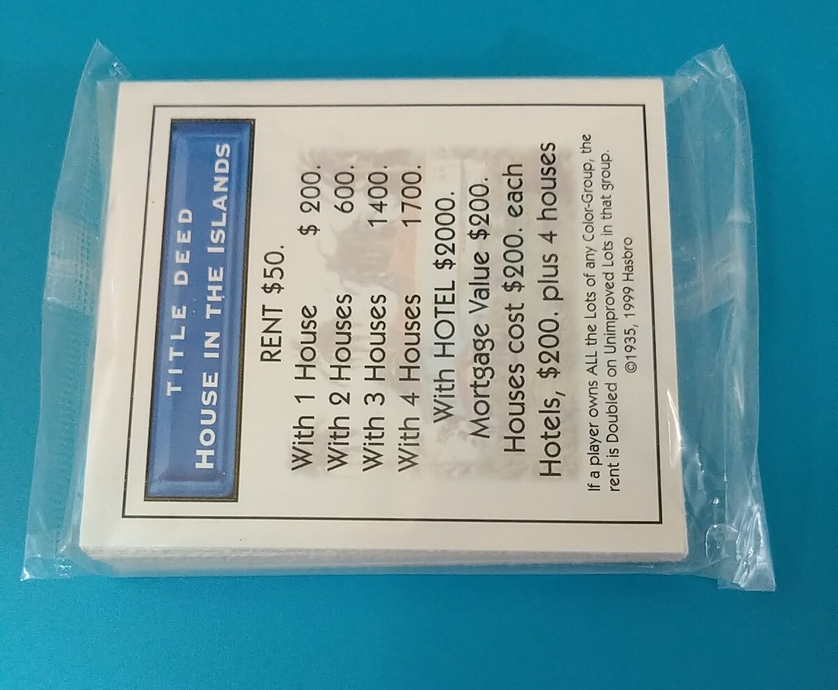 Monopoly 2000 Millennium Replacement Title Deed Card Set Factory Sealed