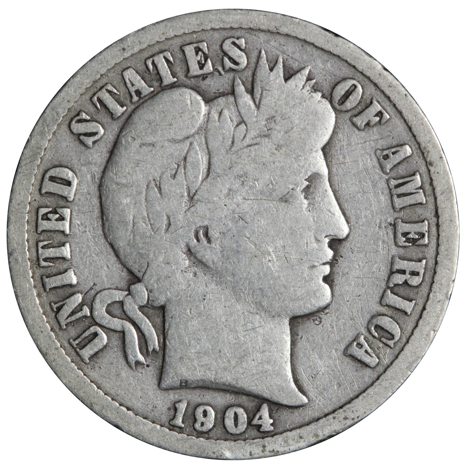 1904 Barber Dime Nice Circulated VG/FINE! Complete Your Album!