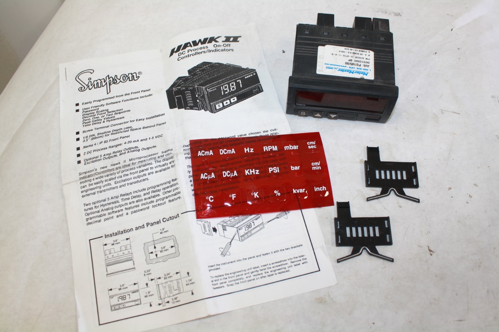SIMPSON HAWK II H235 SI/H235-5-0710-1-0-0 CONTROLLER