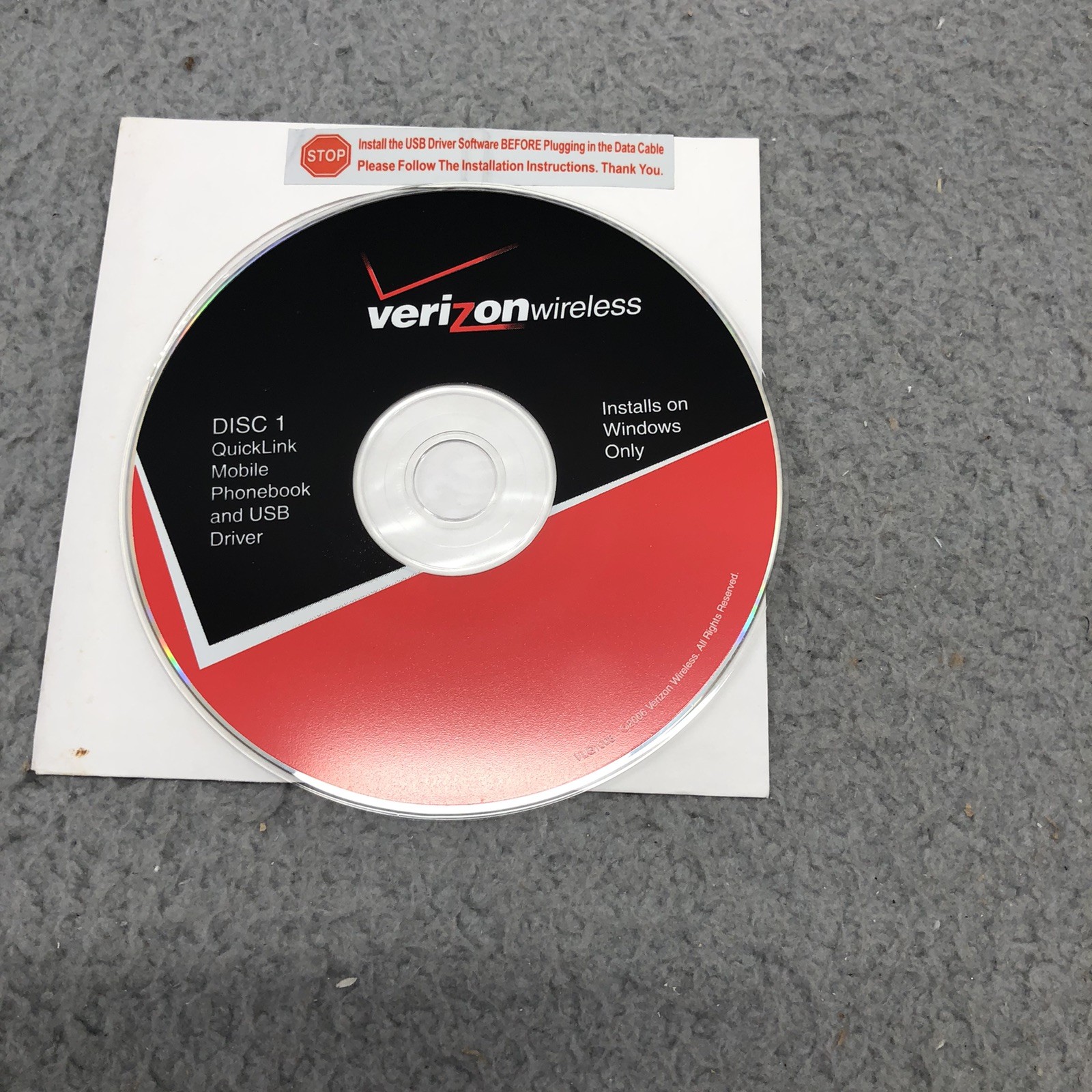Verizon Wireless QuickLink Mobile Phonebook and USB Driver VZAccess Manager