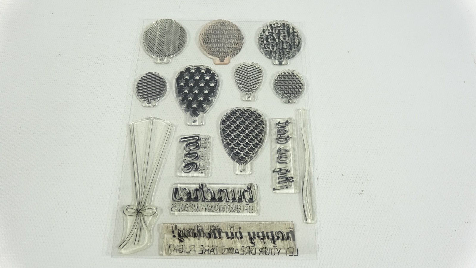 Birthday Love Pop on By Clear Balloon Stamp Set