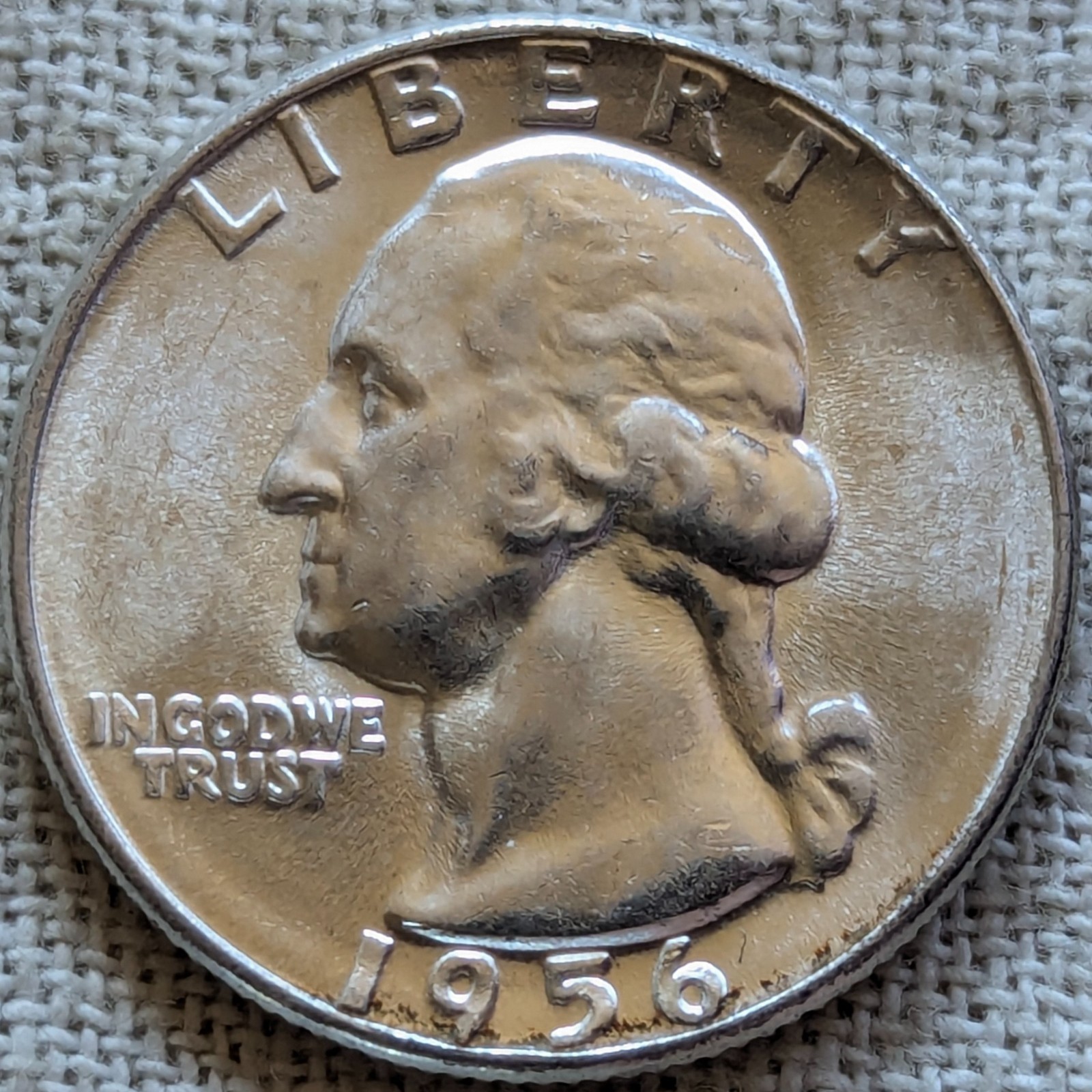 1956 Washington Quarter UNC BU : Brilliant Uncirculated - .9 Fine Silver Coin