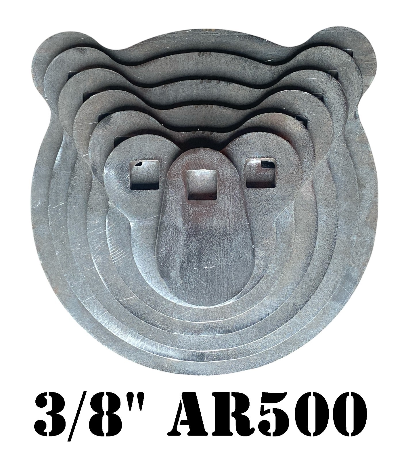 3/8" AR500 Steel Shooting Targets - 2" 3" 4" 5" 6" 7" 8" Metal Rifle Pistol Gong