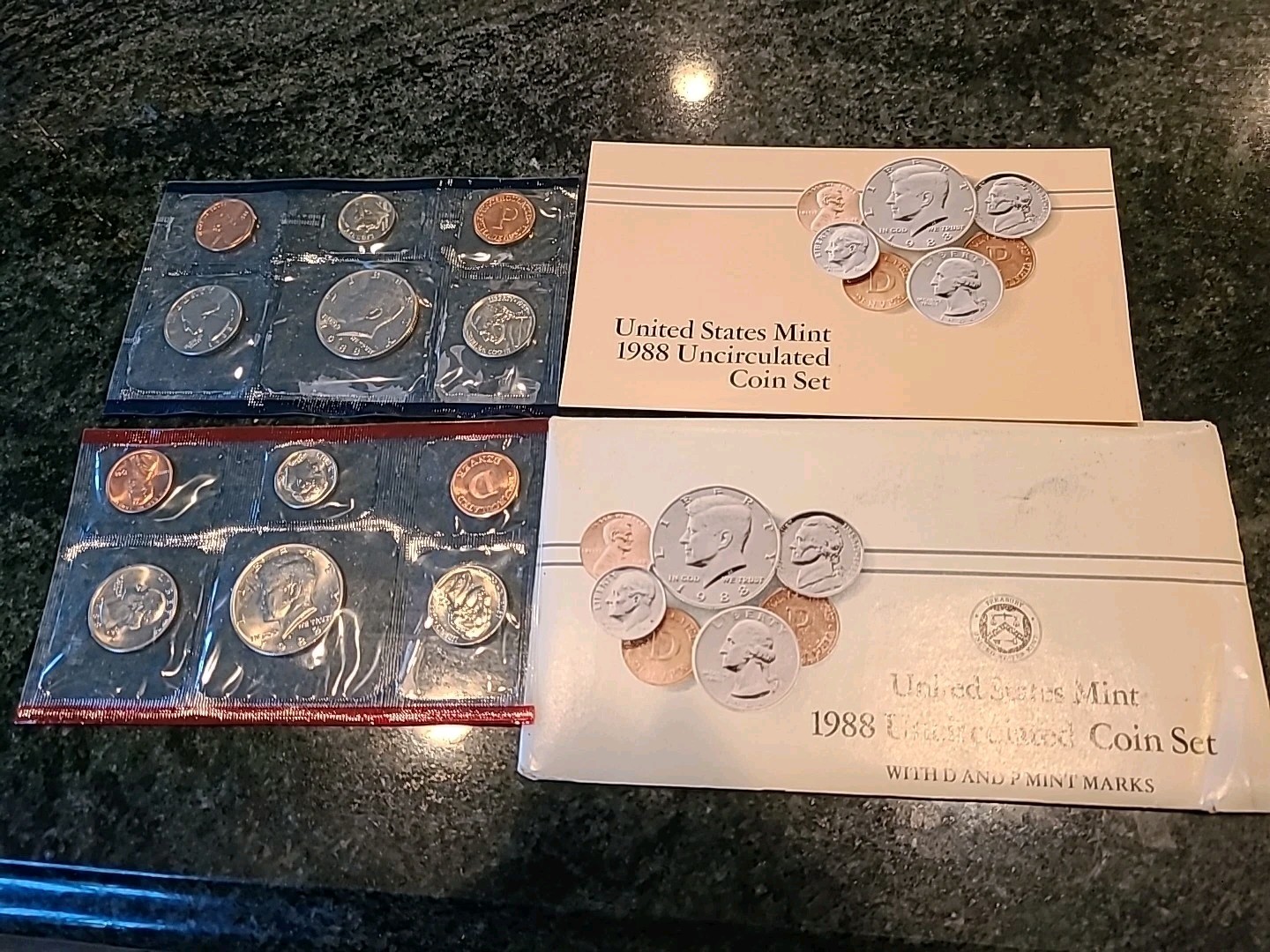 1988 P and D United States Mint uncirculated coin set