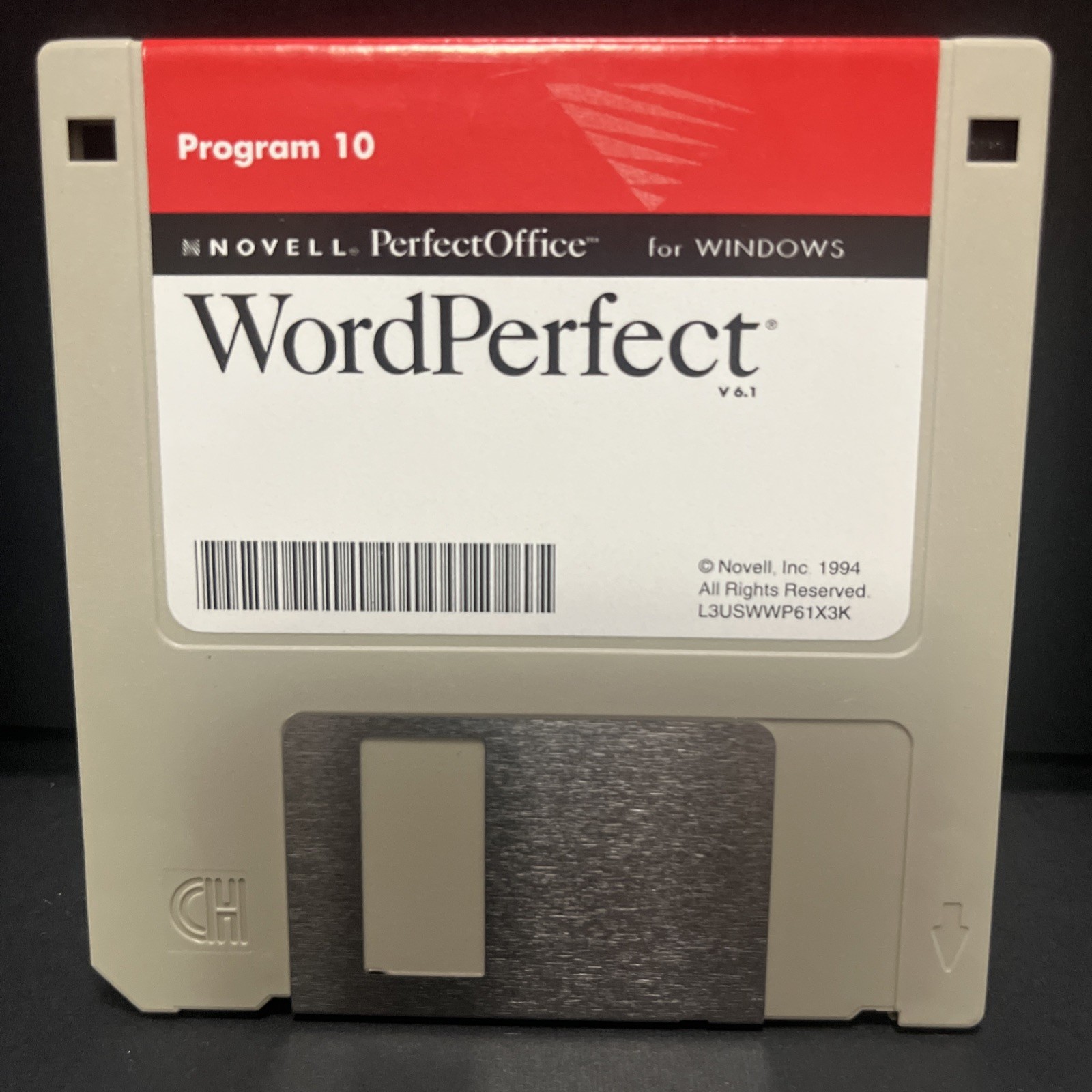 Vintage Novell WordPerfect for Windows Computer Program (10)3.5" Diskettes 1994
