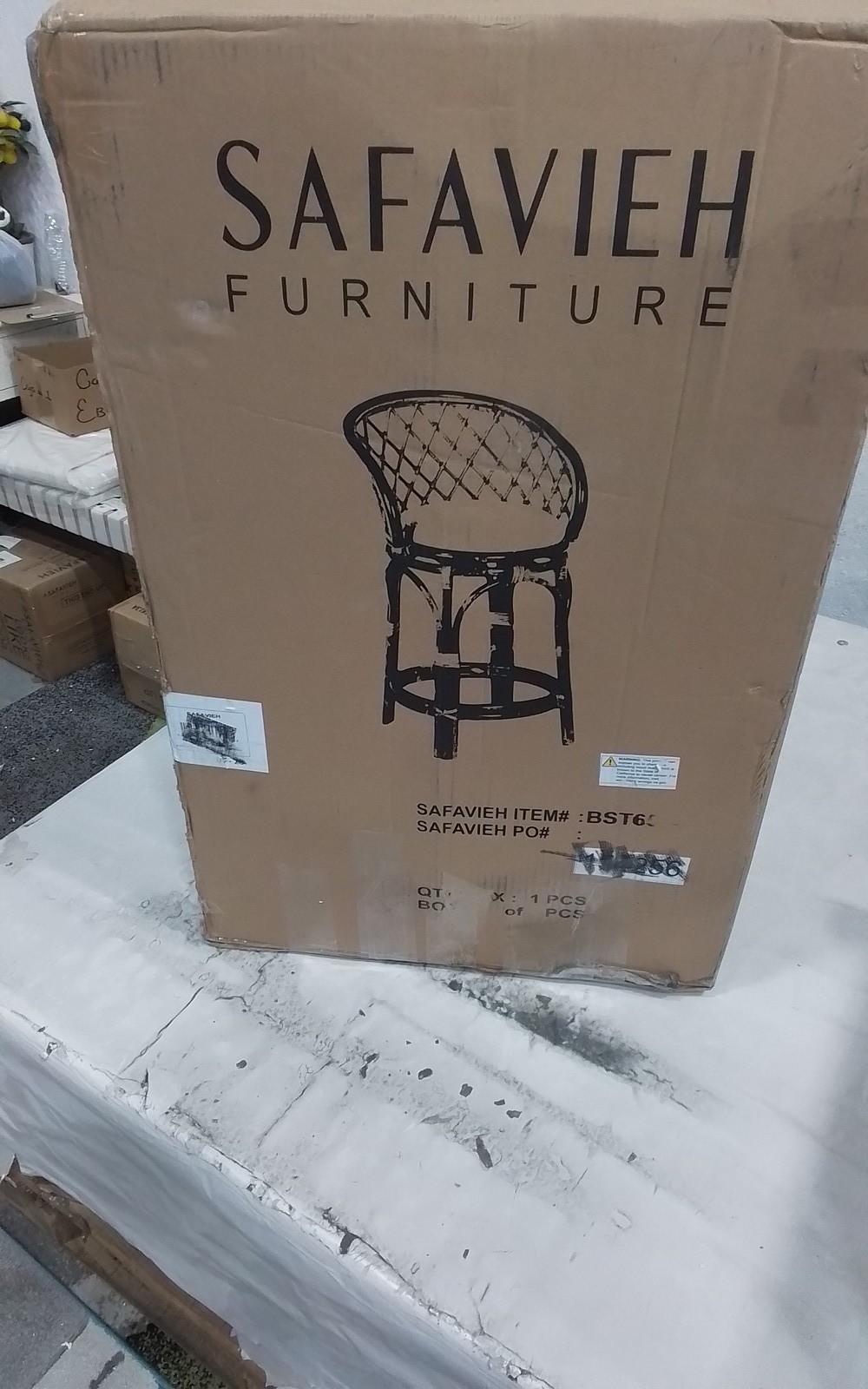 Safavieh YUTA RTTN SWVL CNTR STL W/CUSH, Reduced Price 2172780365 BST6504A