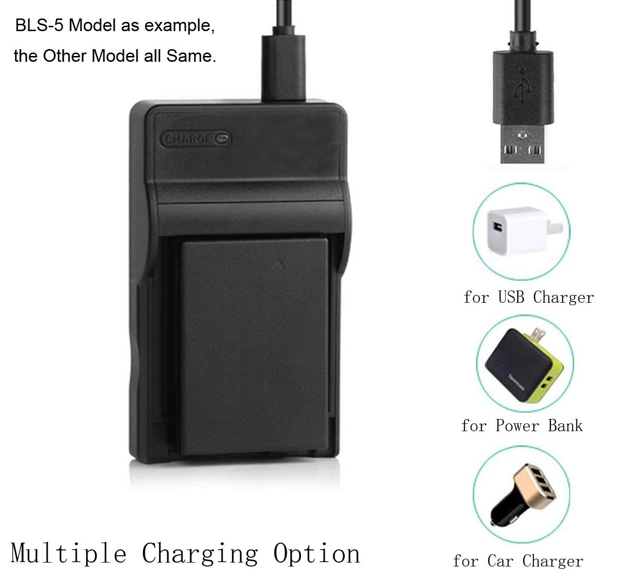 Battery Charger for JVC BN-VG108, BN-VG108U, BN-VG108E, BN-VG121E, BN-VG138E