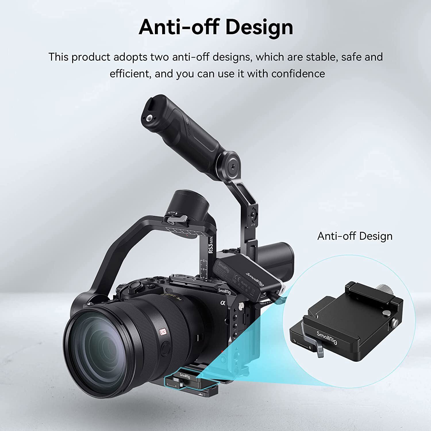 SmallRig Arca-Swiss Mount Plate for DJI RS 3 Mini for Balancing Heavy Camera