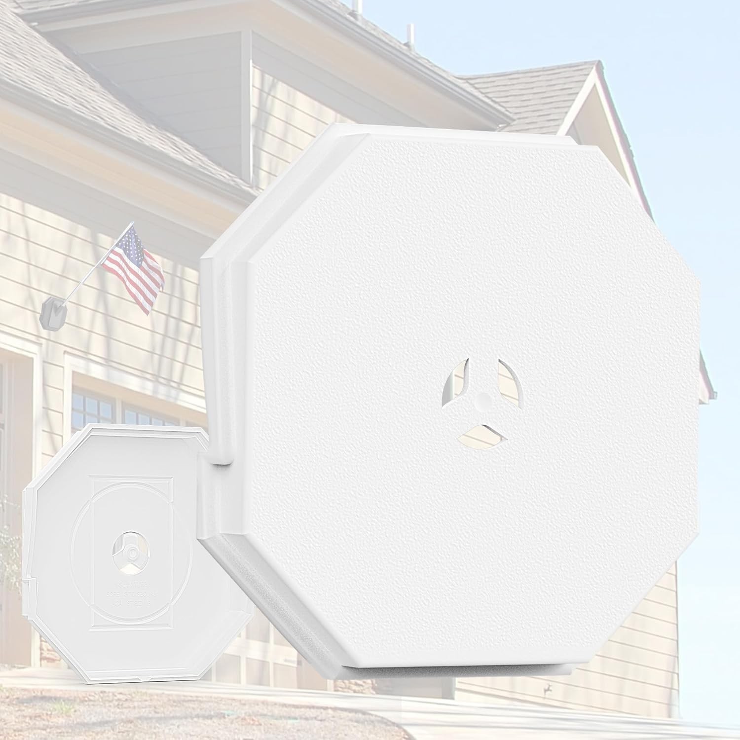 Vinyl Siding Light Mounting Blocks, 130110006001 Octagon 1 Pack White, White