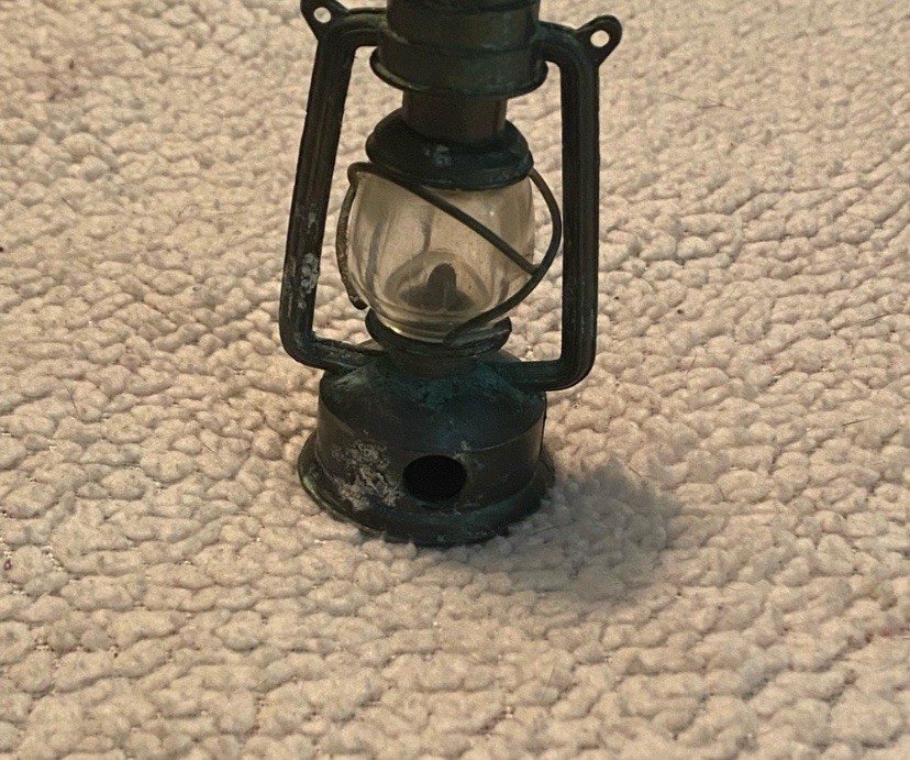 Vintage Lantern Shaped Metal Glass Collectible Pencil Sharpener