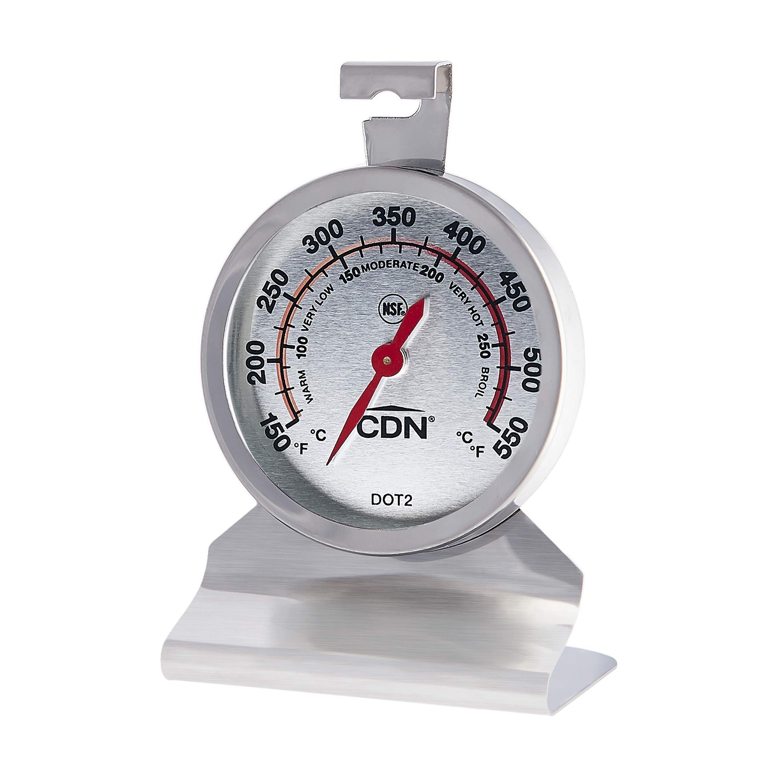 CDN Oven Thermometer ProAccurate®, Easy-to-Read 2"" Dial, Stainless Steel Hou...