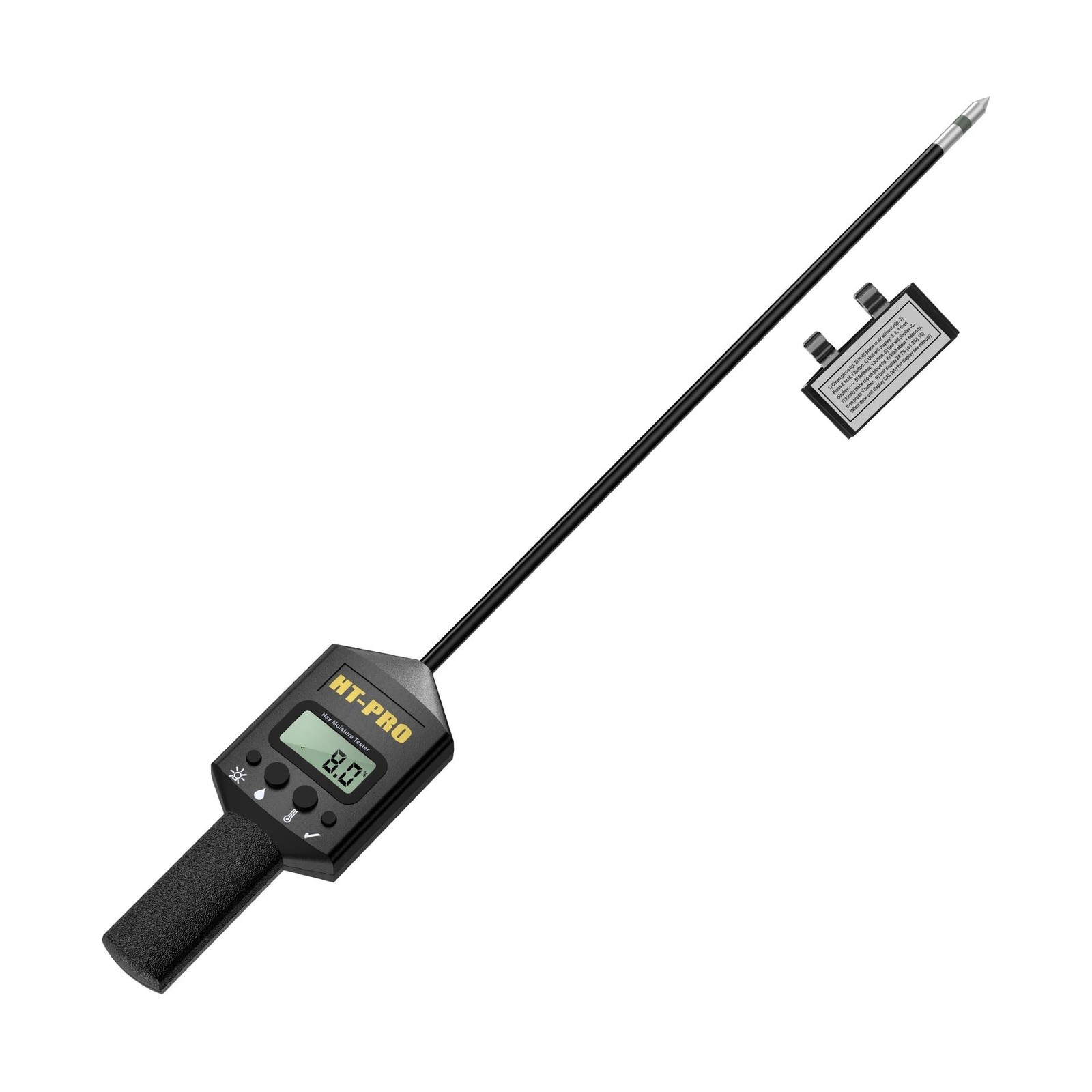 Hay Moisture Tester with 20" Reinforced Probe, Digital Hay Moisture Meter wit...