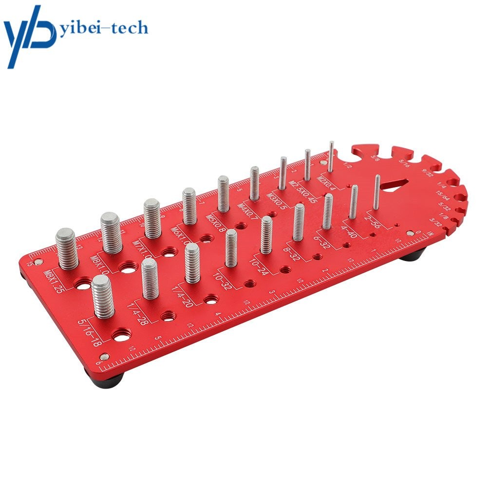 18 Hole 3/32 to 1/2 inch, Nut and Bolt Thread Checker, Thread Chaser Set