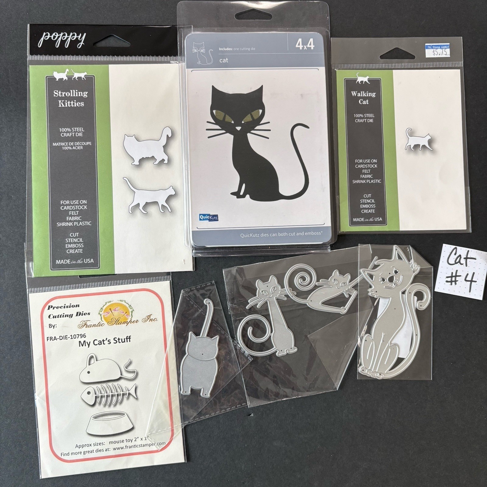 Feline Lover Cat Kitty Cats #4 LOT Cutting Dies Thin Die