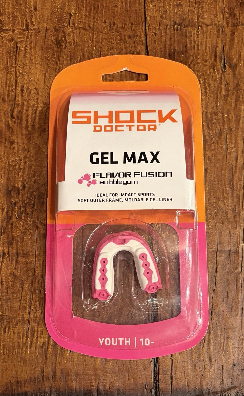 Shock Doctor Gel Max Flavor Fusion Bubblegum Mouthguard. Youth 10