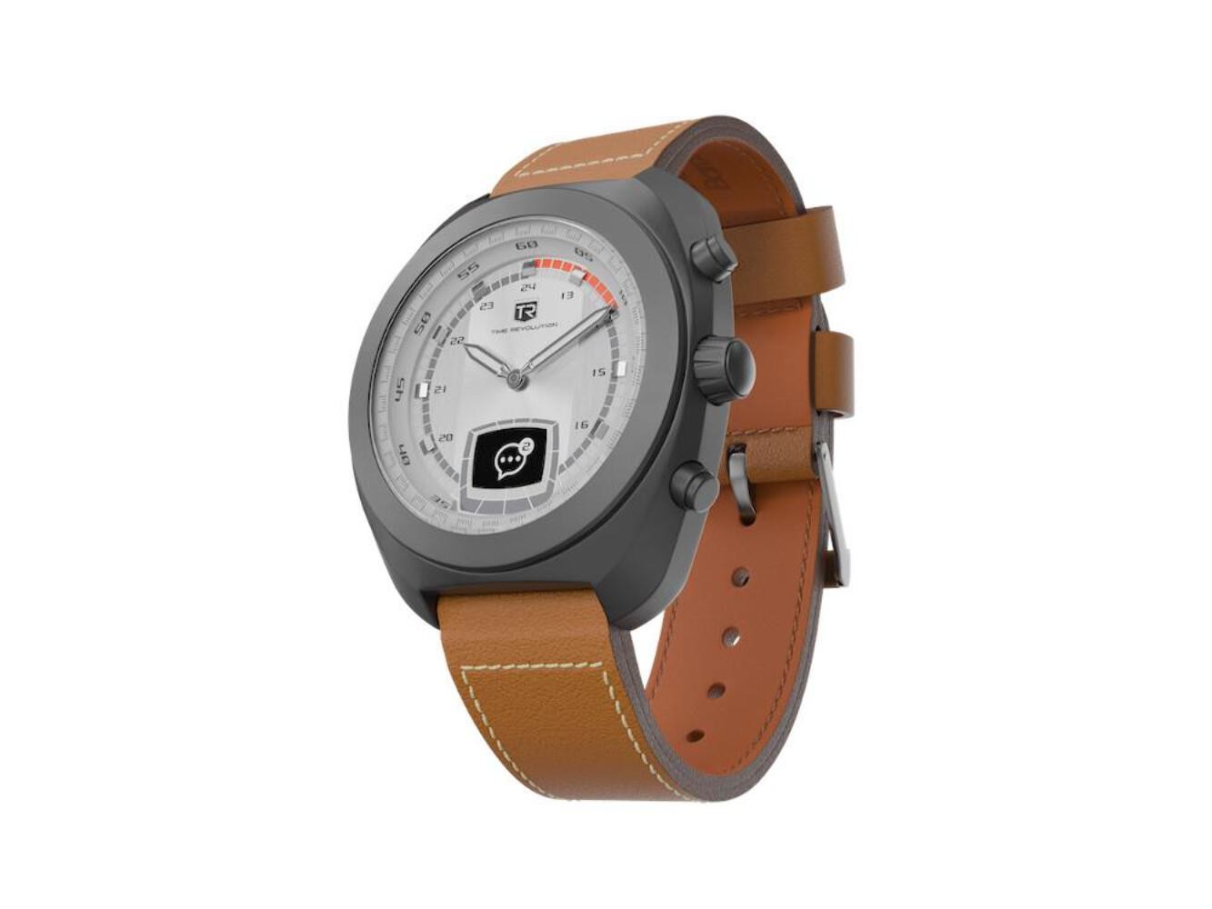 Time Revolution Hybrid 01 Glacier PVD Hybrid Watch, Grey, 42 mm, TR01.4B-1-1