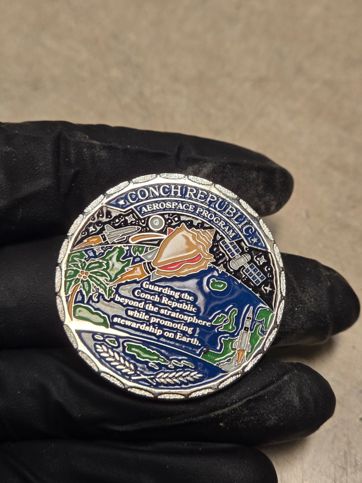 RARE Conch Republic Aerospace Program Challenge coin CR-AP