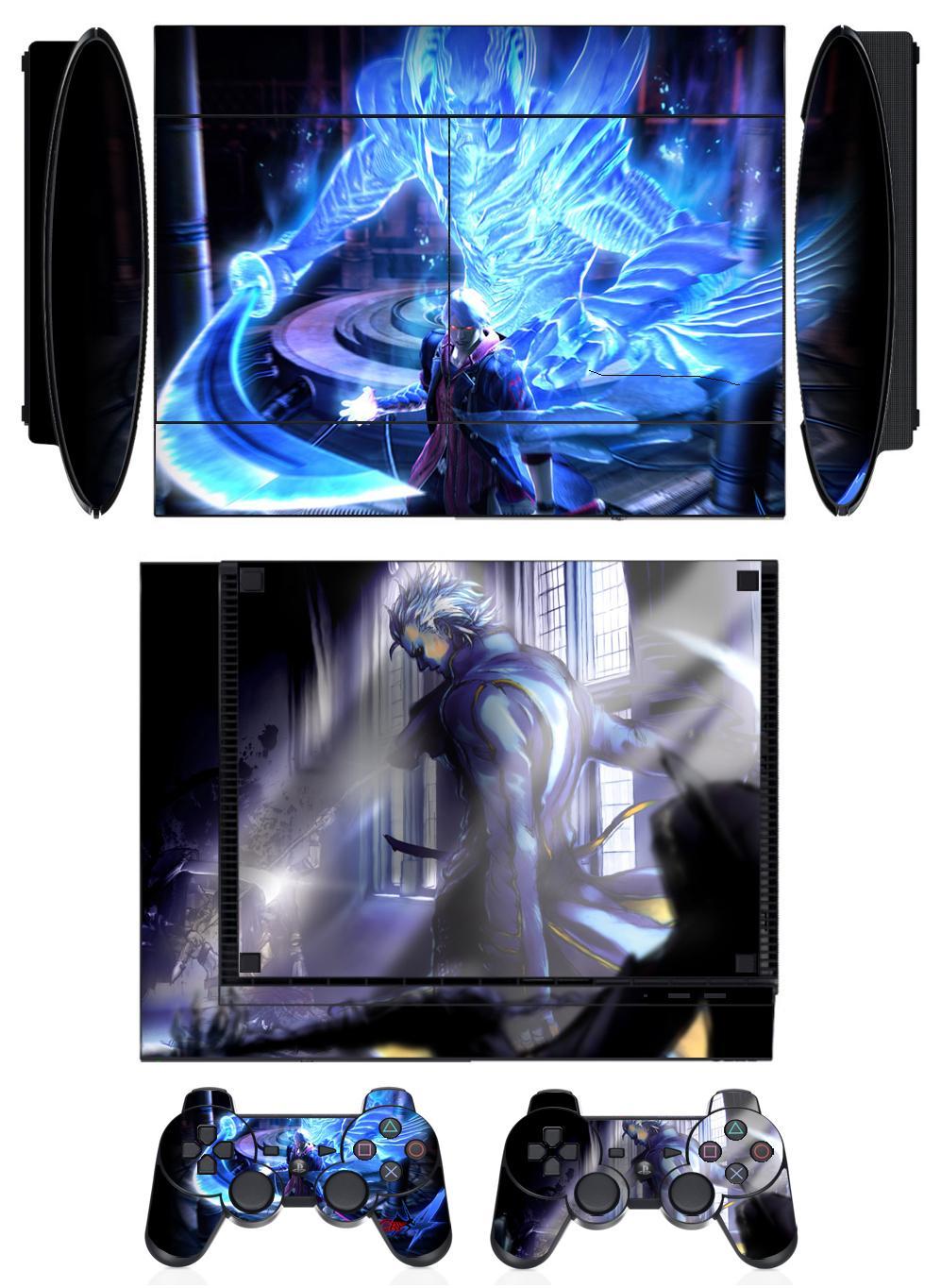 Skin Sticker PS3 PlayStation 3 Super Slim & 2 controller skins Q009