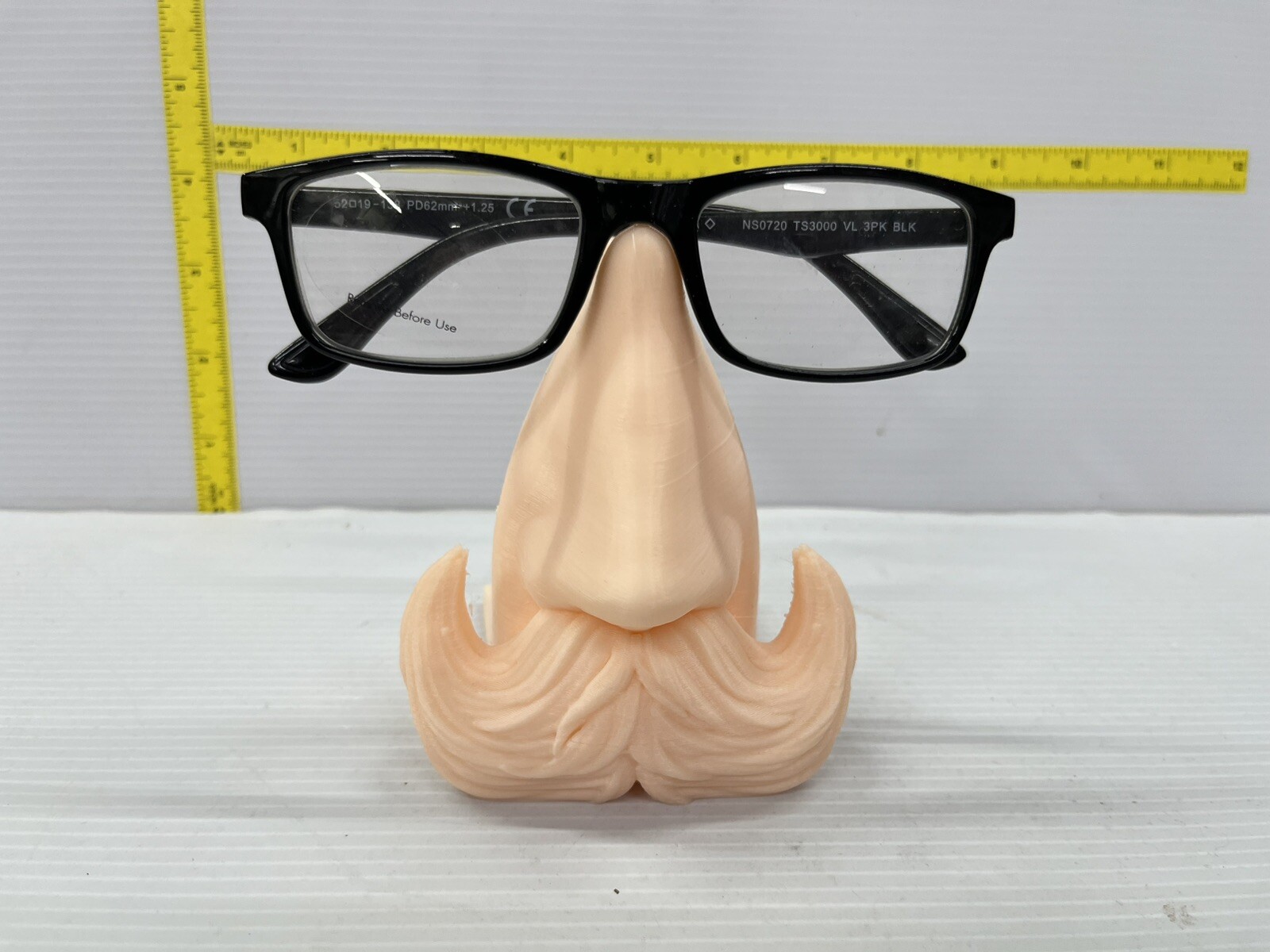 Funny Mustache Eye Glasses Holder Skin Color