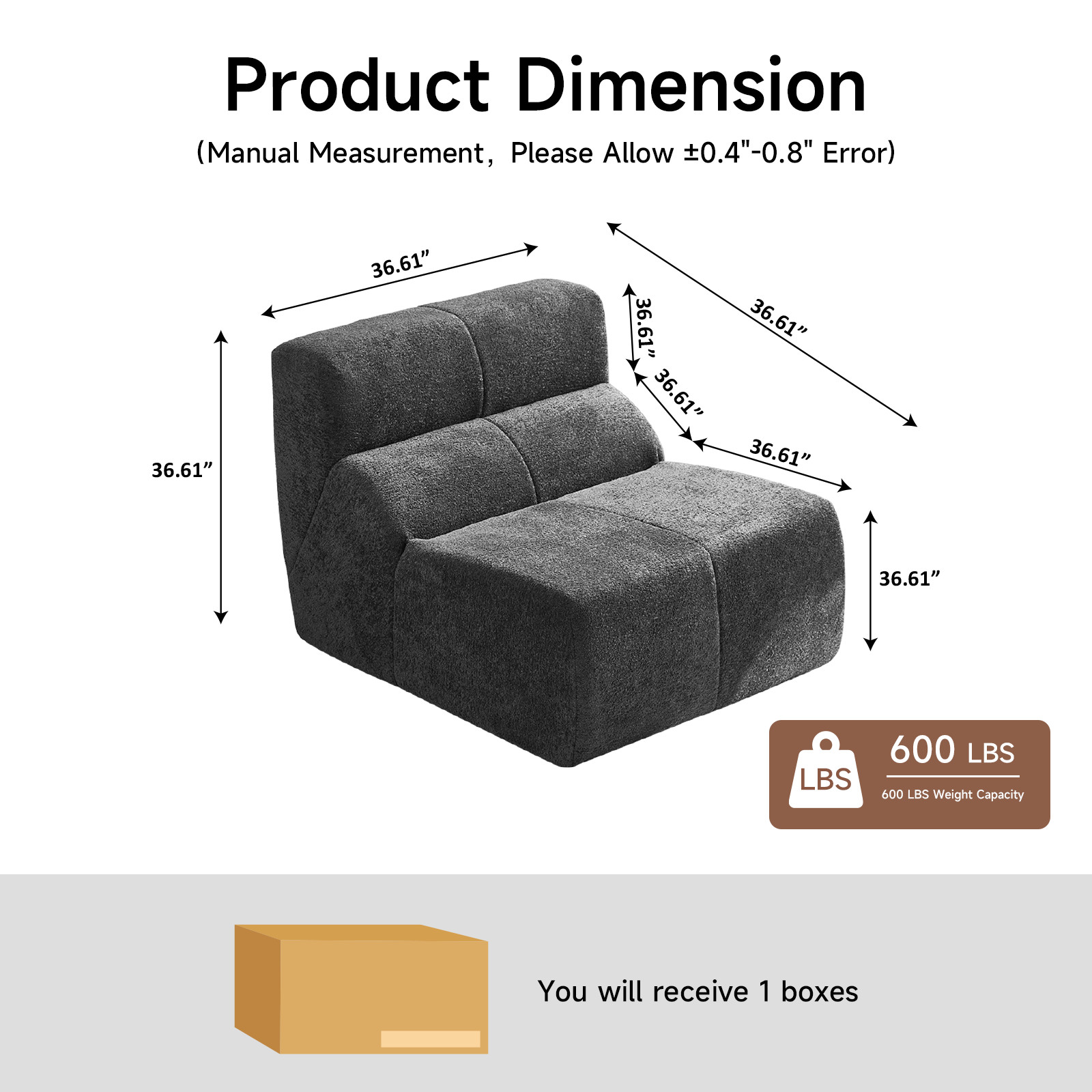 Luxury Cloud-Soft Velvet Single Sofa Chair,Soft compress Sofa Perfect for Livi