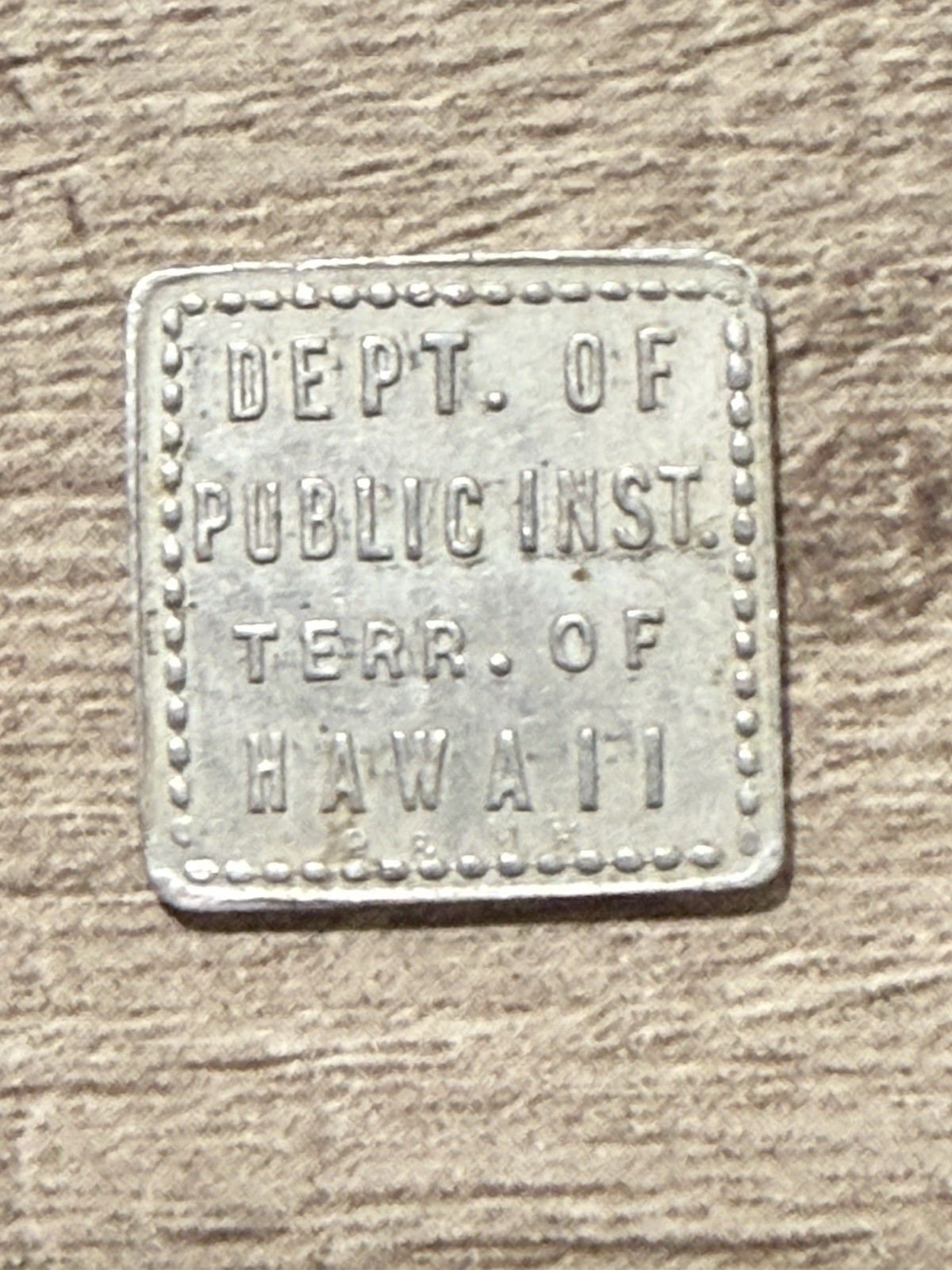 Dept Public Inst Territory Of Hawaii Cafeteria Bonus TradeToken School Lunch