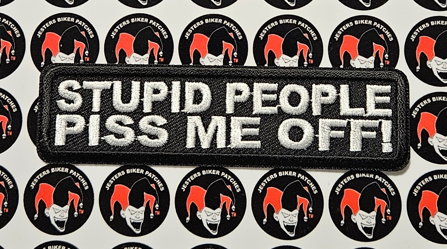 Stupid People Embroidered Patch WB006