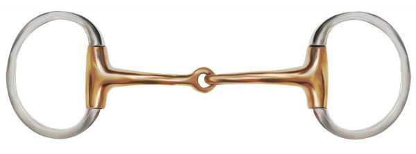 Stainless Steel English Bit w/ 3.5"  Ring Cheek Copper 5" Broken Mouth FREE SHIP