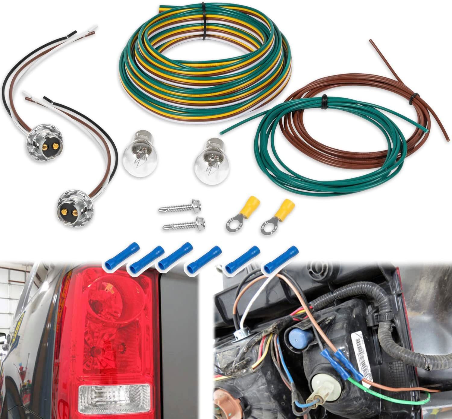 BX8869 Front Bulb & Socket Tail Light Wiring Accessories Kit For most vehicles