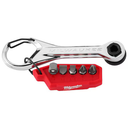 Milwaukee Tool 48-22-2950 7-In-1 Multi-Bit Mini Ratchet, Includes Bits, Compact