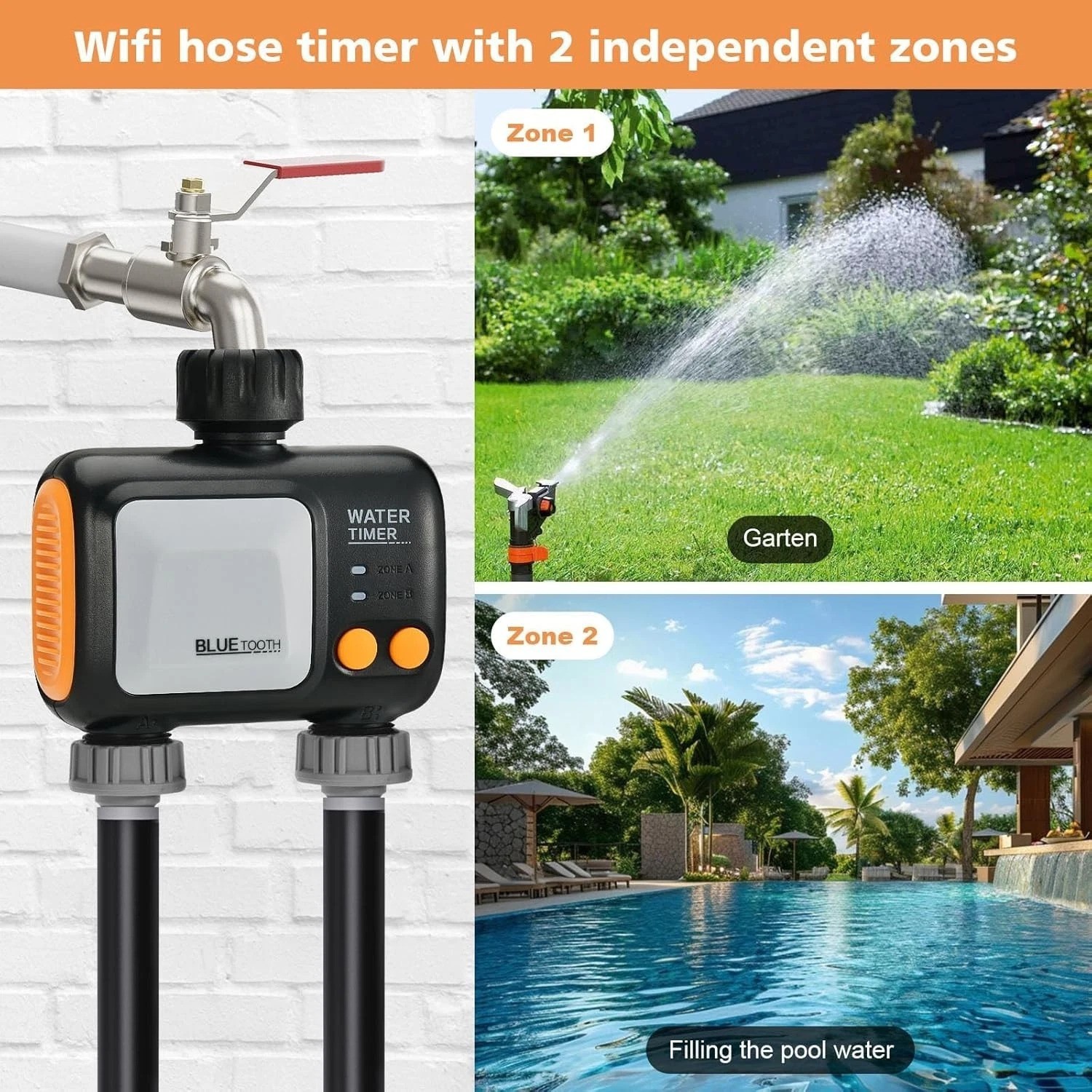 Smart Irrigation Controller, 2 Independent Watering Systems
