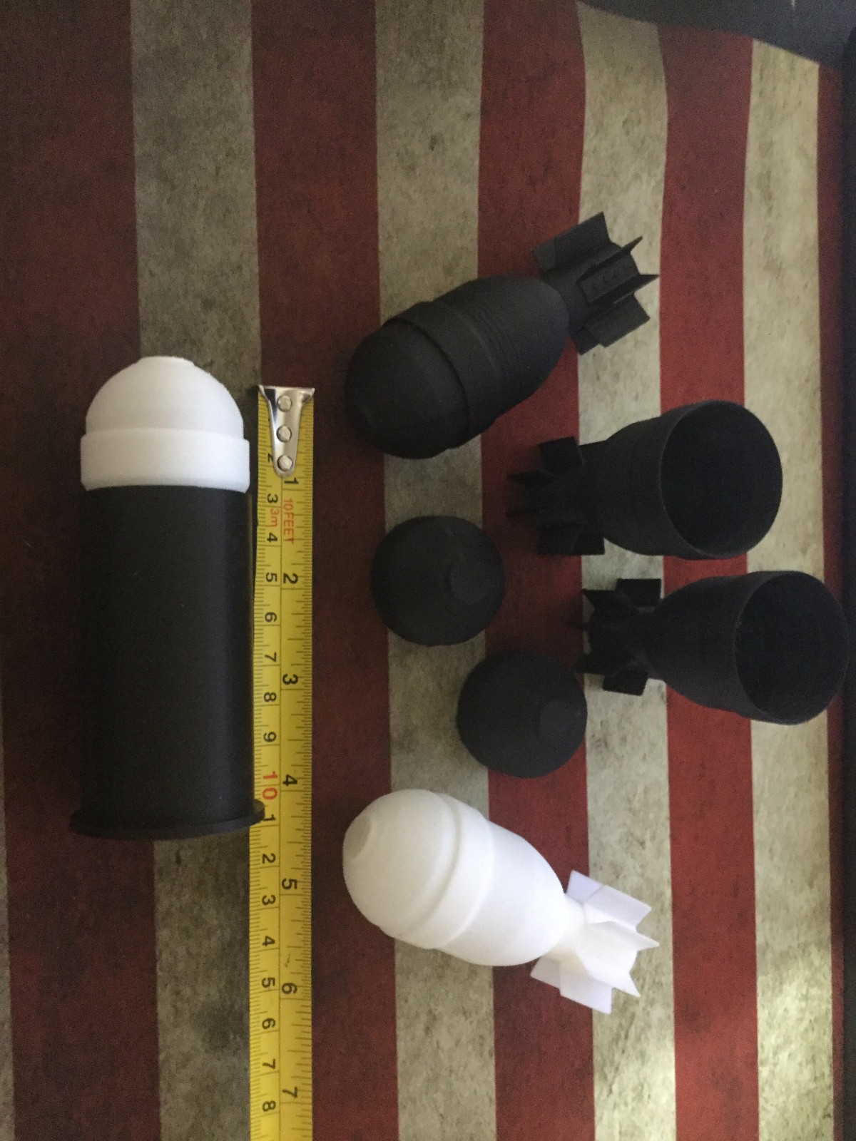 37mm practice / training round fuse hole 37 mm projectile set w/ snap on nose