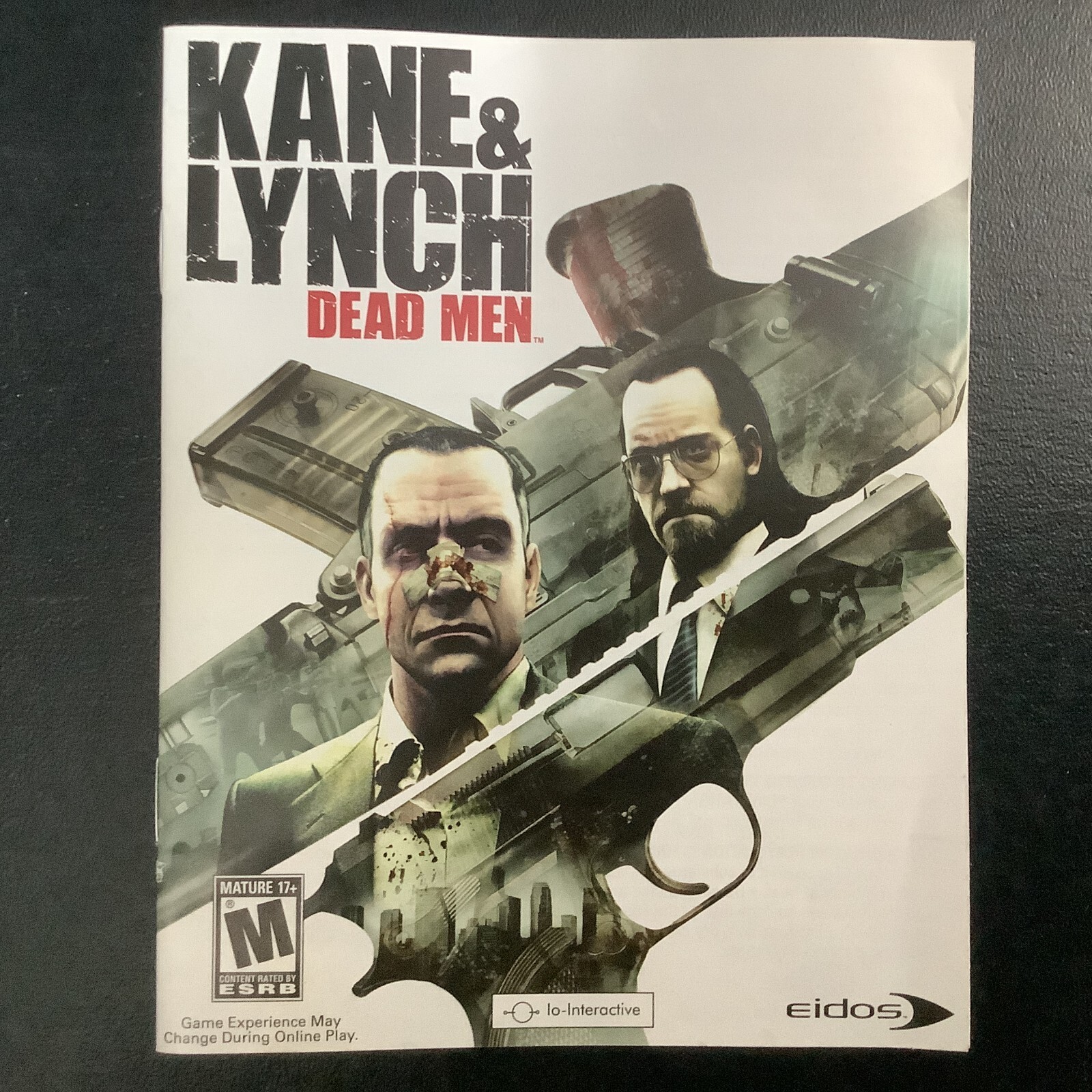 Kane & Lynch Dead Men PS3 PlayStation 3 Instruction Manual Only