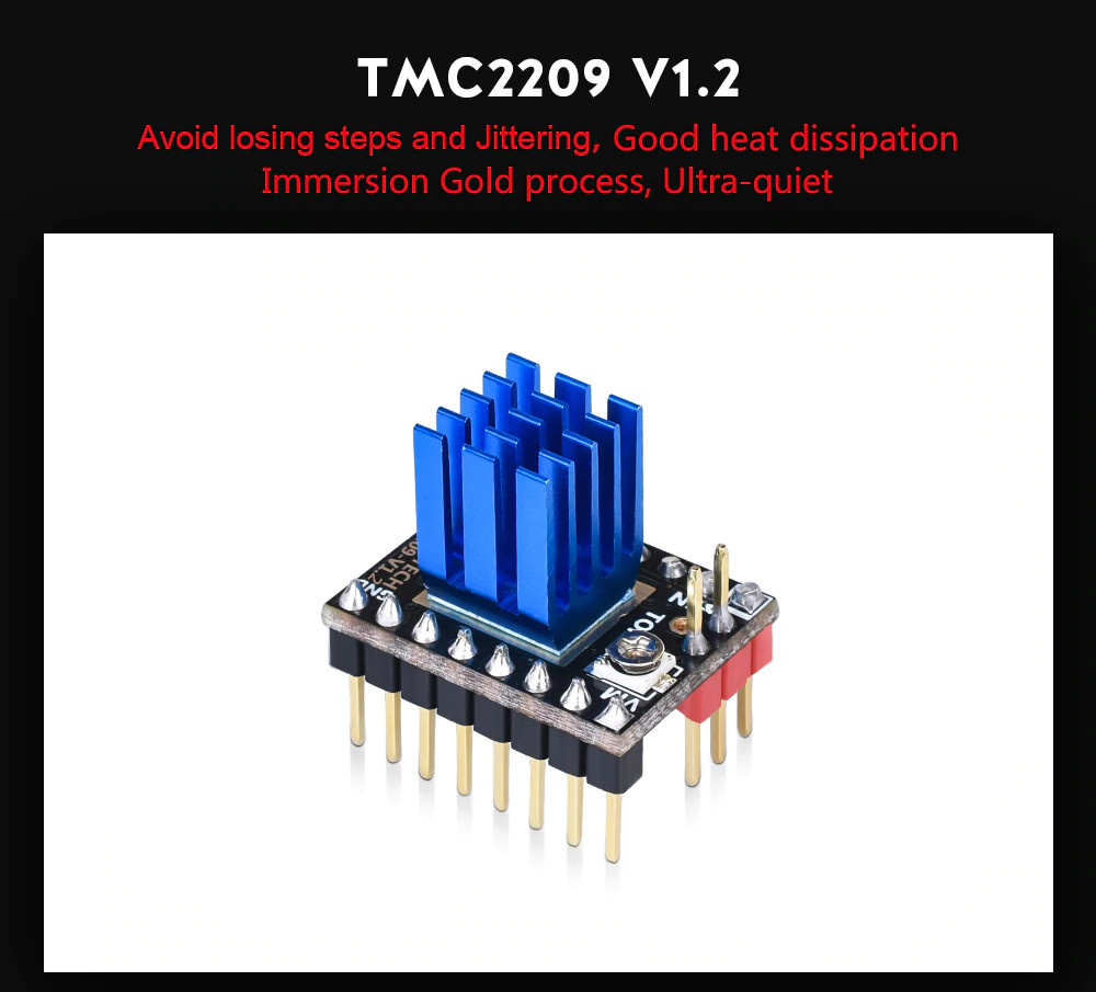 5PCS New Stepper Motor Driver Module with Heat Sink for 3D Printer TMC2209 V1.2