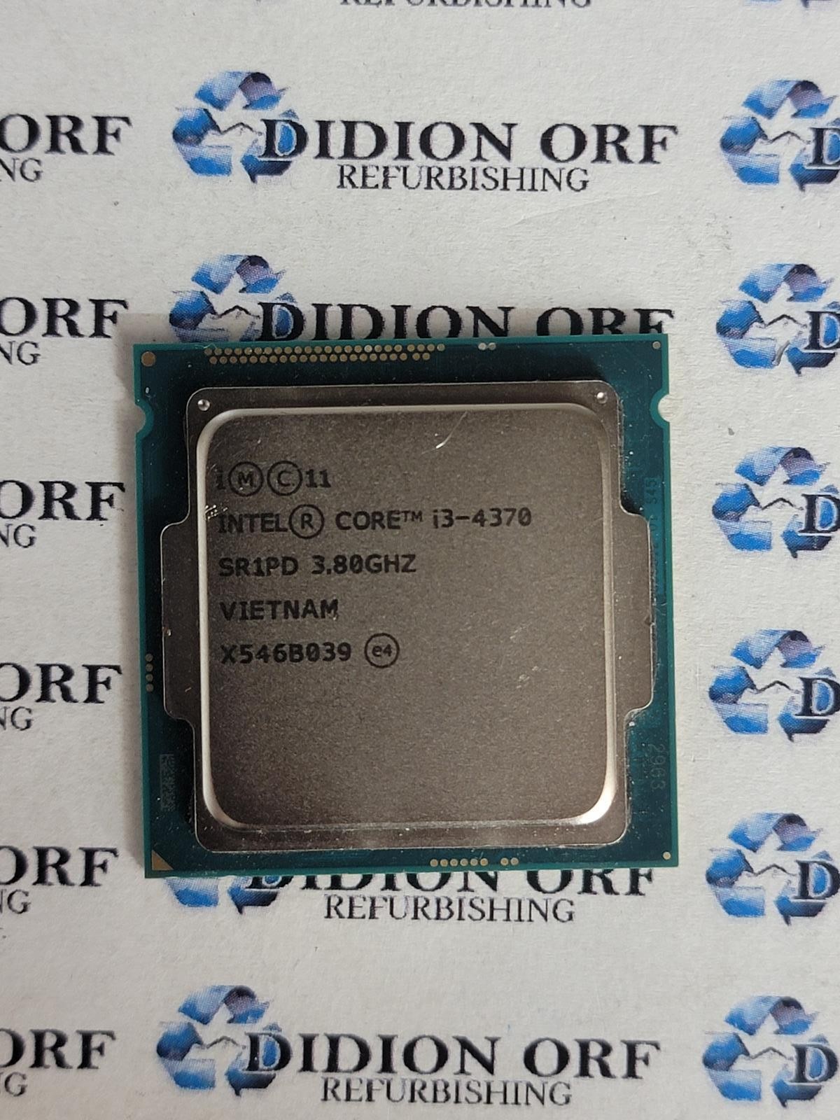 INTEL Core i3-4370 SR1PD 3.80 GHz 4 MB SmartCache 54 W Grade B SKU 14249