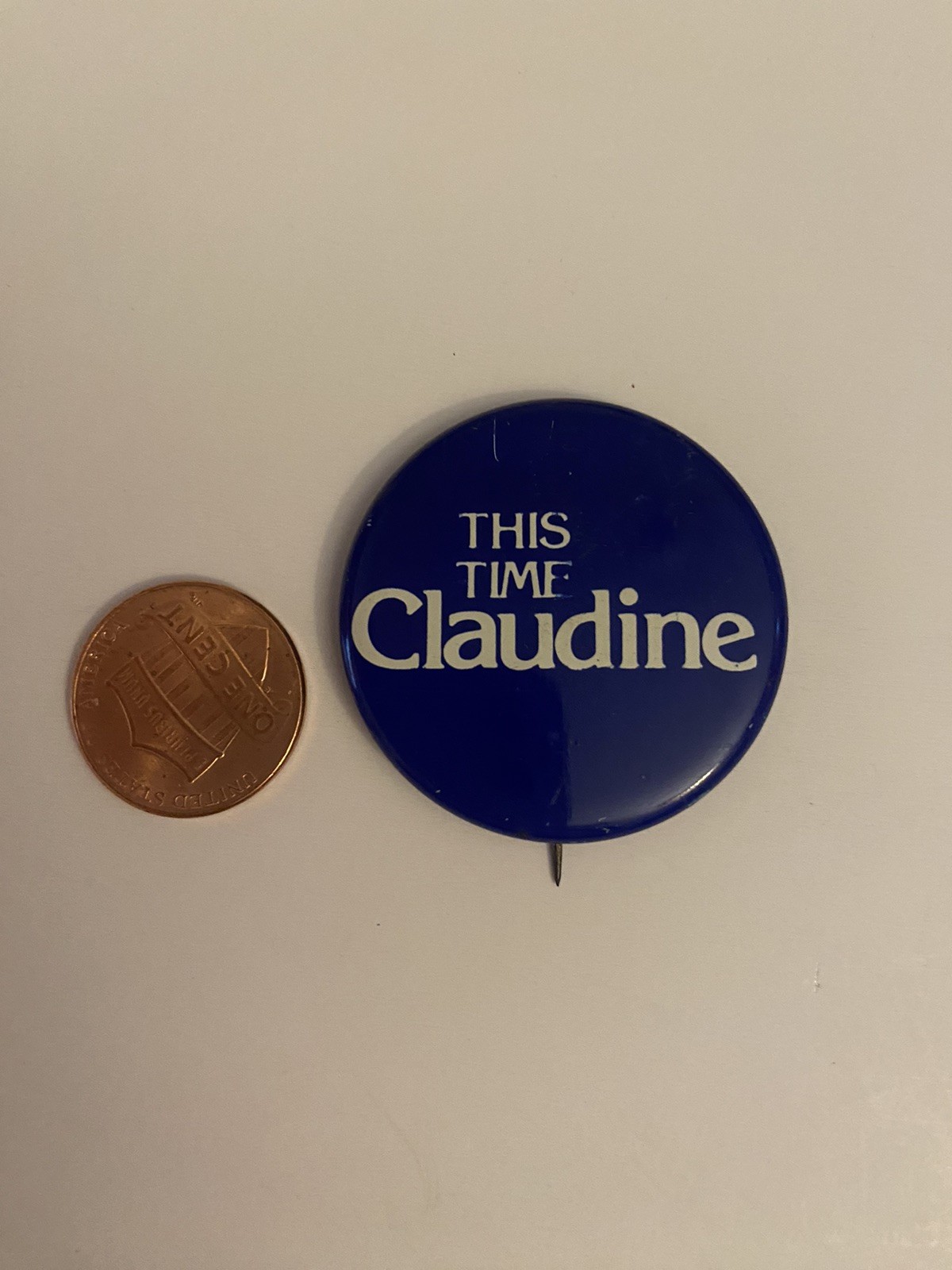 This Time Claudine Pin Back Button P31