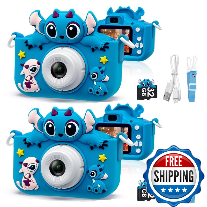 Estfun Kids Camera 2Pcs Toddler Digital Camera Little Girls Toy Camera For 3 4