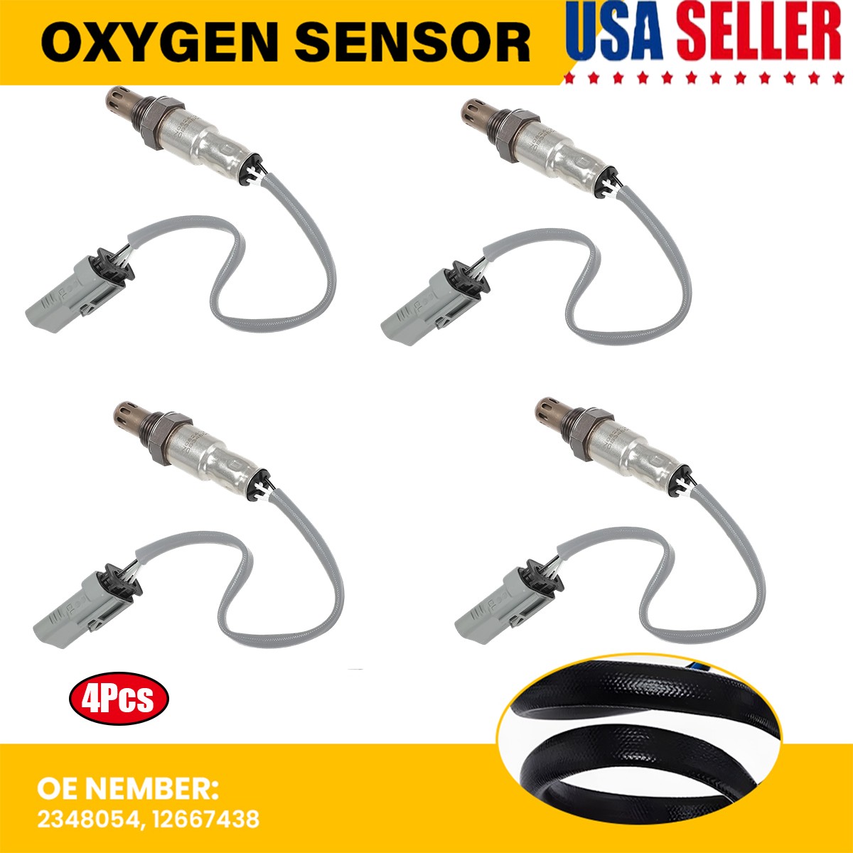 4pcs Up/Downstream Oxygen O2 Sensor For 2018-2023 Chevrolet Traverse V6 3.6L NEW