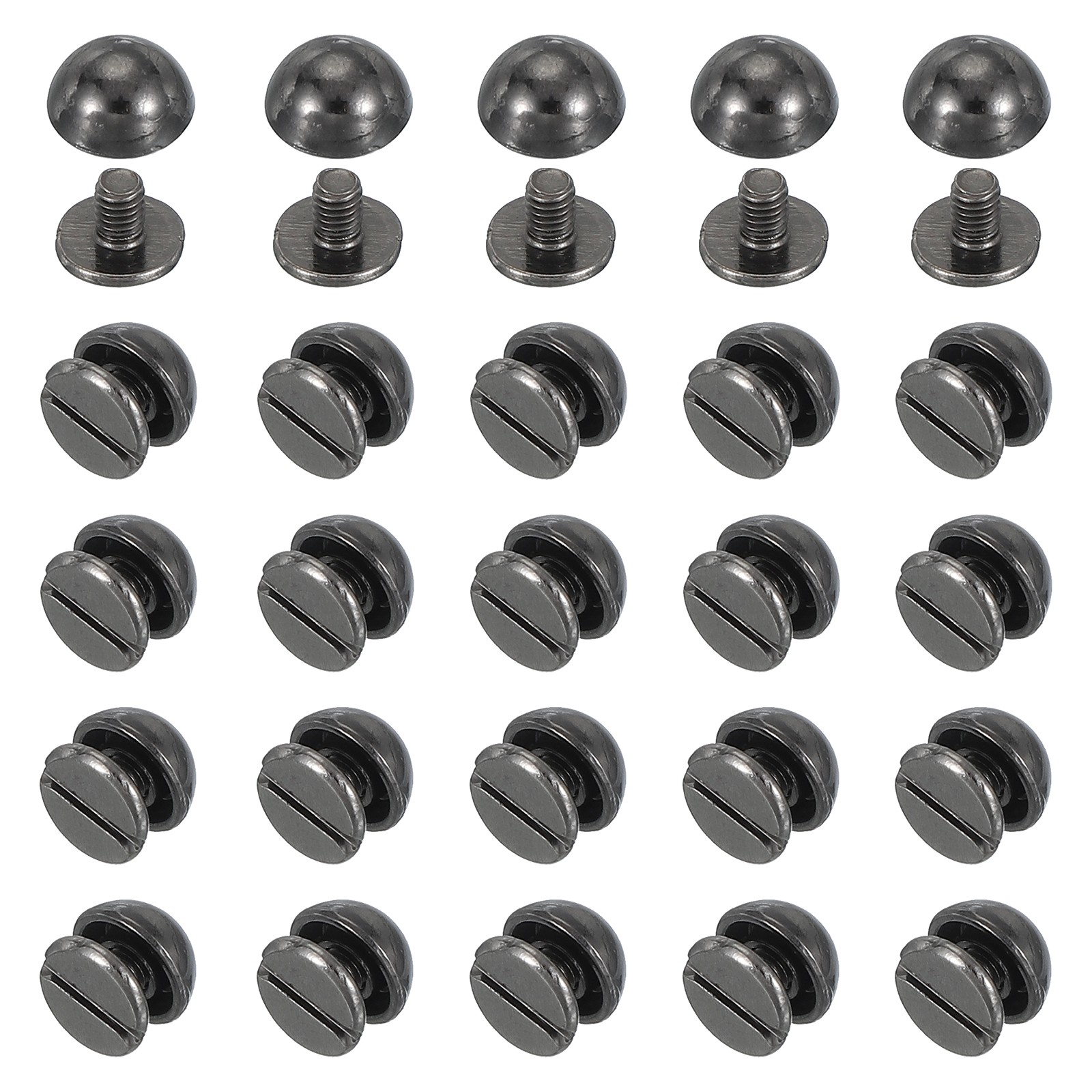 For Craft, 5/16\" Tip Studs, 20 Black Screw Set