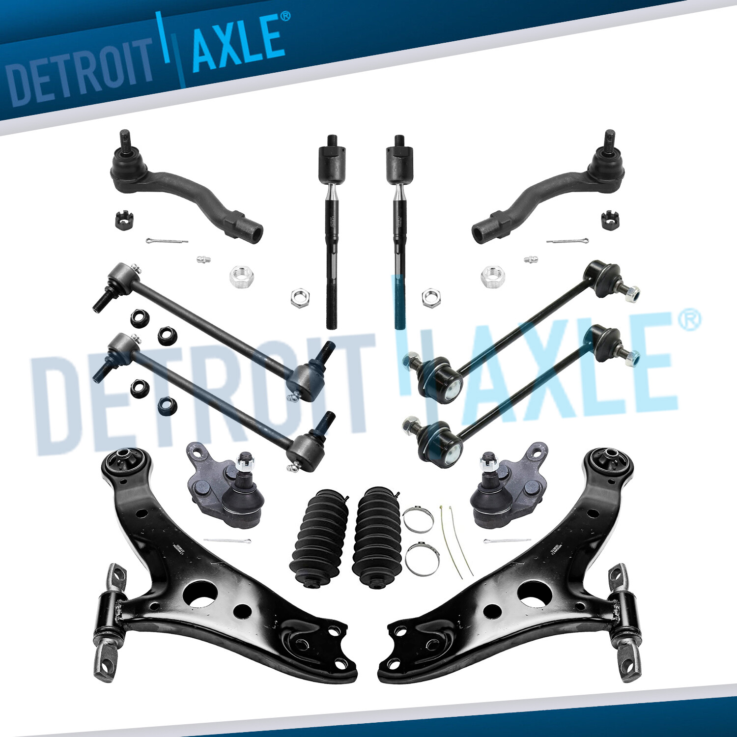 Front Lower Control Arms Tie Rod Suspension Kit for 2002 2003 Toyota Camry ES300