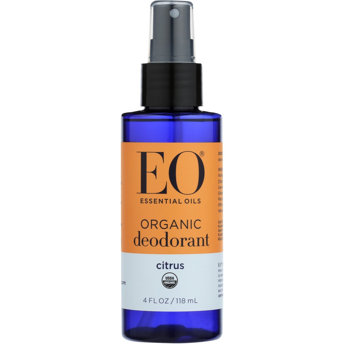 Organic Eo Citrus Deodorant Spray 4 Fl Oz 1 Pack