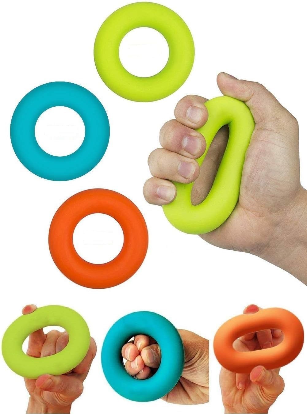 Grip Strength Trainer,Hand Grip Strengthener,Forearm Grip Workout - Grip Trainer
