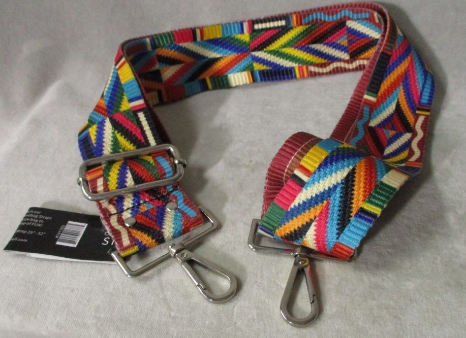 Rainbow Colored Wide Strap for guitar, luggage, bags, adjustable 29" -52" New