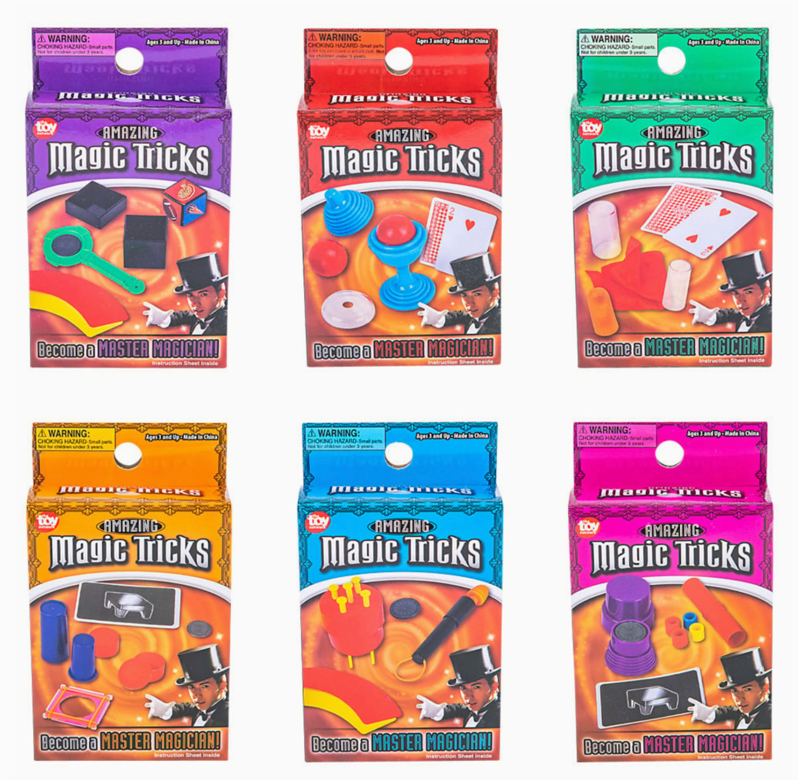 Amazing Magic Tricks Kids Toy Box Set – 6 Pack Variety