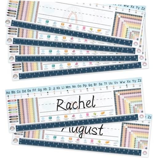 Pack Boho Desk Name Tags for Classroom, Student Name Plates | Boho Classroom 50